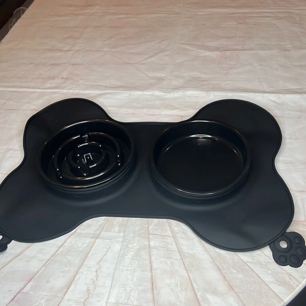 Slow Feeder & Water Bowl for Medium Dogs